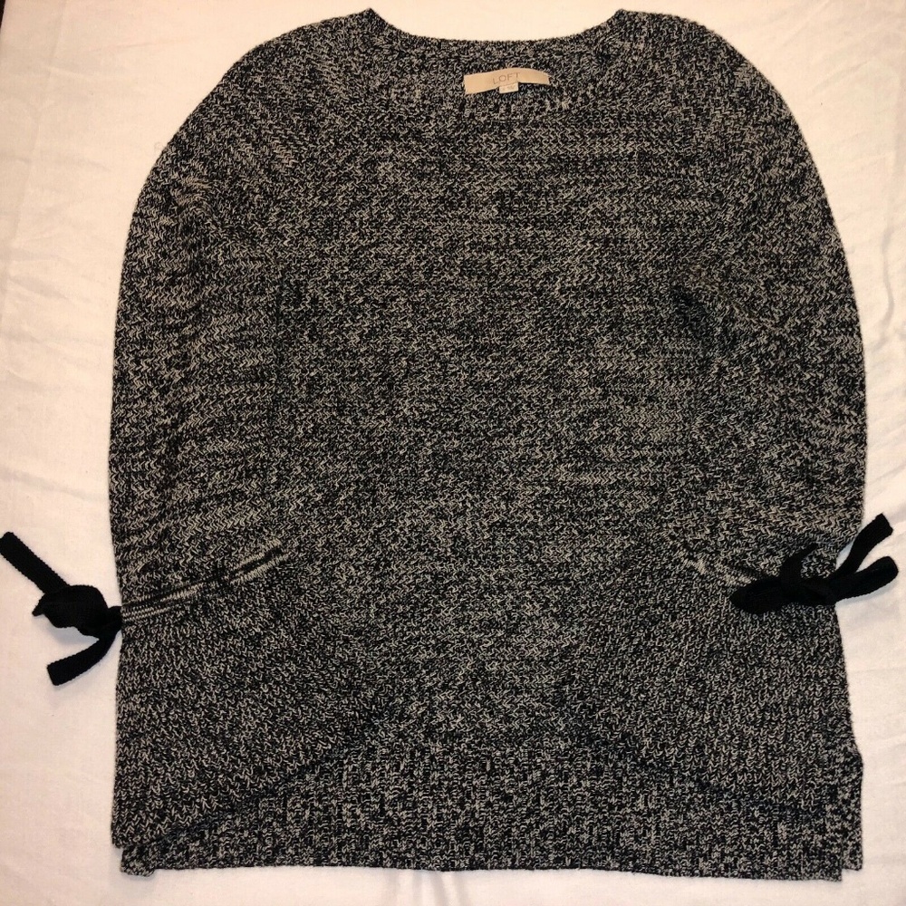 LOFT Women Sweater Color Black and White, Size S